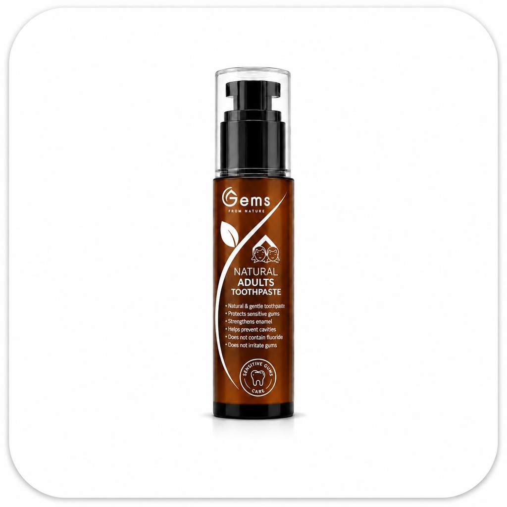 Gems Natural Adults Toothpaste 1450 F- 50 ml