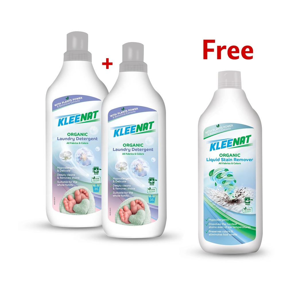 Kleenat 2 x Detergent + Stain Remover Free