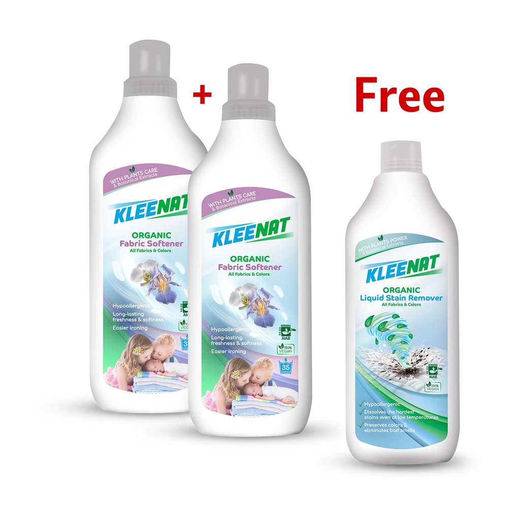 Kleenat 2 x Softener + Stain Remover Free