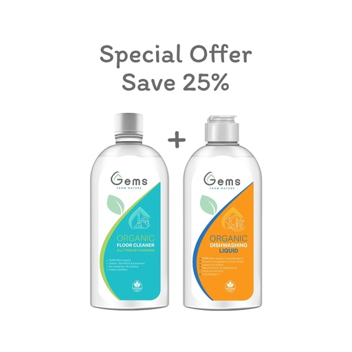 Gems Organic F. Cleaner + Dishwashing L. @ -25%
